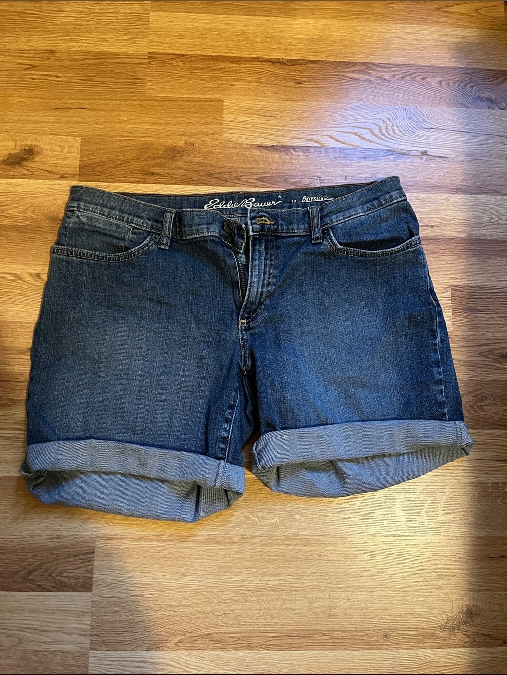 Eddie Bauer Indigo Roll-Cuff Denim Shorts